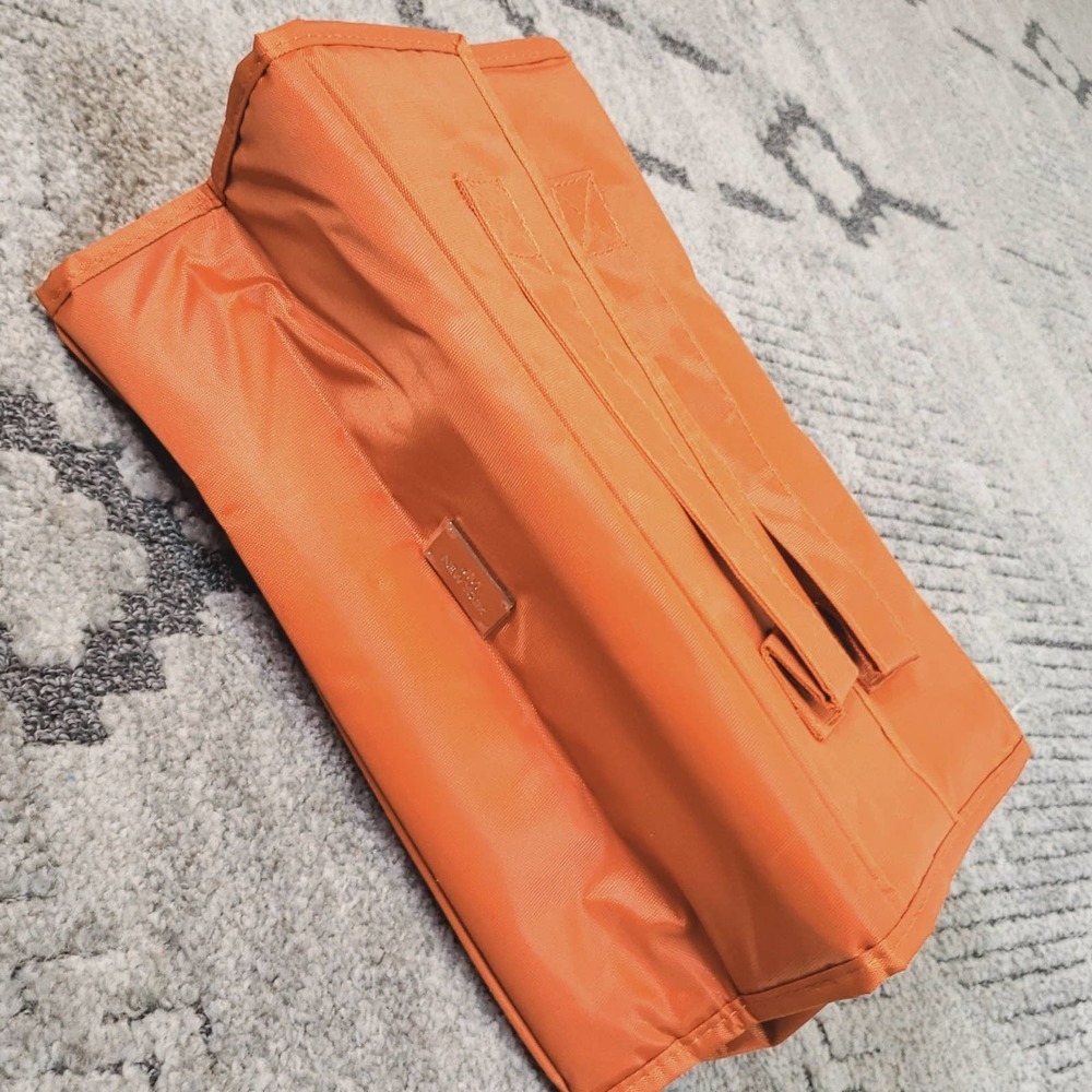 JM New York Orange Cosmetics Travel Bag
